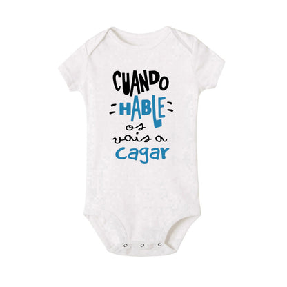 When I Talk You Mess Up The Gift Print Baby Rompers Infant Bosysuit Baby Cute Cloths Newbron Short Sleeve Bodysuits Toddler Gift - ZOOMNSTORE