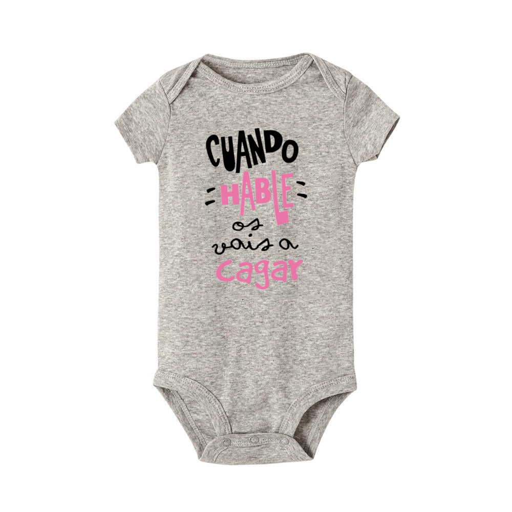 When I Talk You Mess Up The Gift Print Baby Rompers Infant Bosysuit Baby Cute Cloths Newbron Short Sleeve Bodysuits Toddler Gift - ZOOMNSTORE