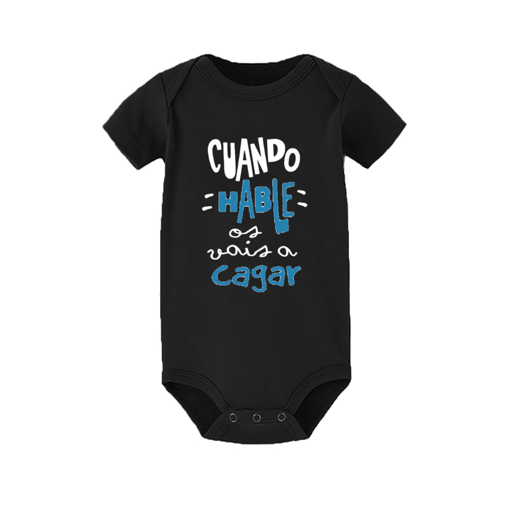 When I Talk You Mess Up The Gift Print Baby Rompers Infant Bosysuit Baby Cute Cloths Newbron Short Sleeve Bodysuits Toddler Gift - ZOOMNSTORE