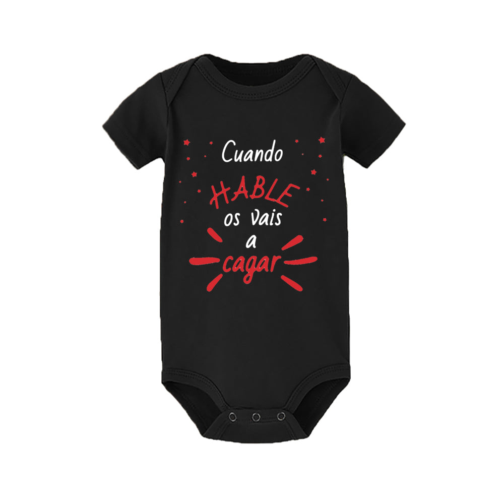 When I Talk You Mess Up The Gift Print Baby Rompers Infant Bosysuit Baby Cute Cloths Newbron Short Sleeve Bodysuits Toddler Gift - ZOOMNSTORE