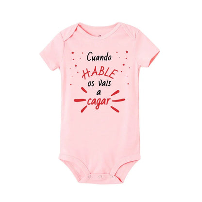 When I Talk You Mess Up The Gift Print Baby Rompers Infant Bosysuit Baby Cute Cloths Newbron Short Sleeve Bodysuits Toddler Gift - ZOOMNSTORE