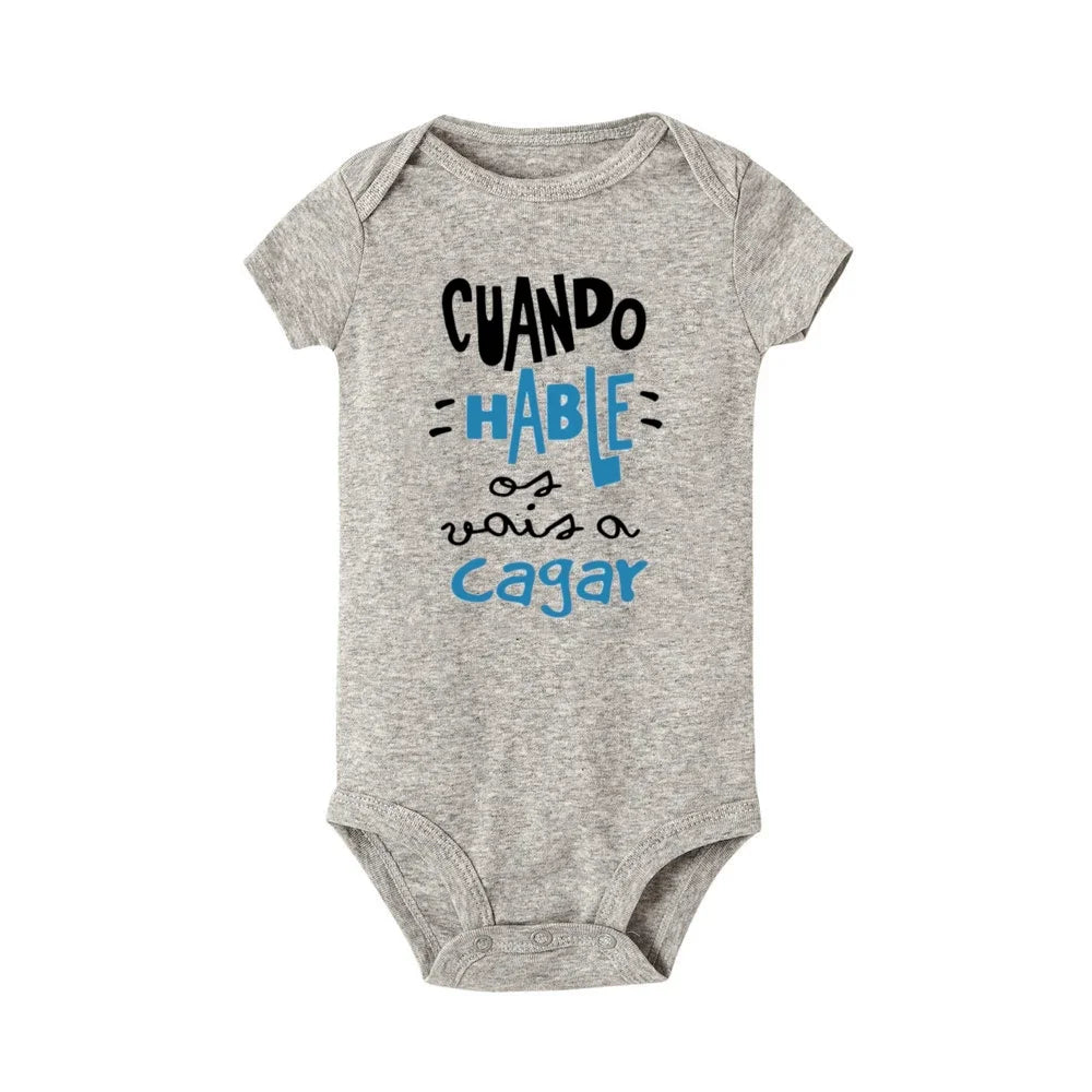When I Talk You Mess Up The Gift Print Baby Rompers Infant Bosysuit Baby Cute Cloths Newbron Short Sleeve Bodysuits Toddler Gift - ZOOMNSTORE