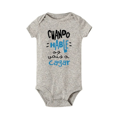 When I Talk You Mess Up The Gift Print Baby Rompers Infant Bosysuit Baby Cute Cloths Newbron Short Sleeve Bodysuits Toddler Gift - ZOOMNSTORE