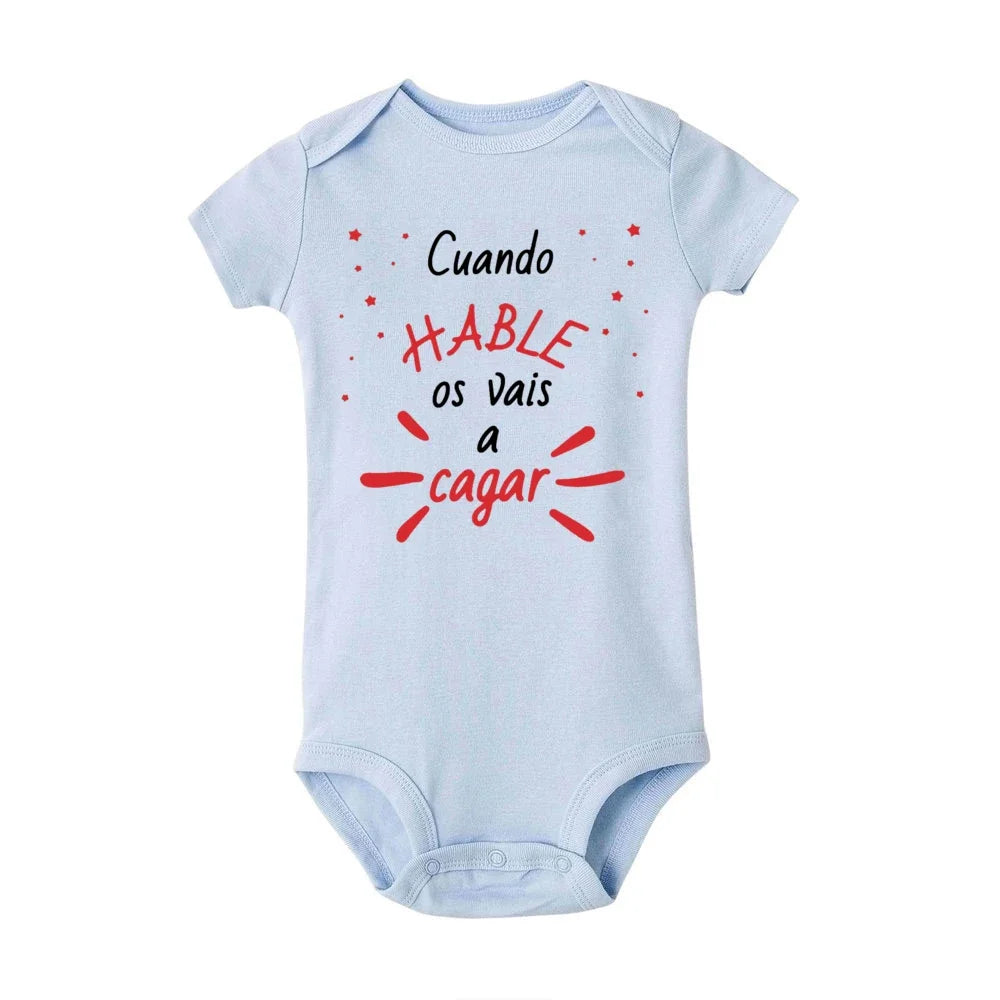 When I Talk You Mess Up The Gift Print Baby Rompers Infant Bosysuit Baby Cute Cloths Newbron Short Sleeve Bodysuits Toddler Gift - ZOOMNSTORE