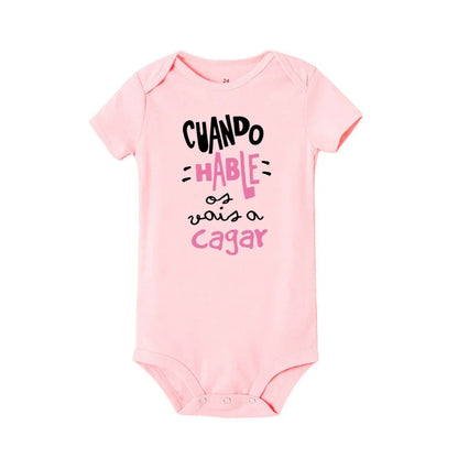 When I Talk You Mess Up The Gift Print Baby Rompers Infant Bosysuit Baby Cute Cloths Newbron Short Sleeve Bodysuits Toddler Gift - ZOOMNSTORE
