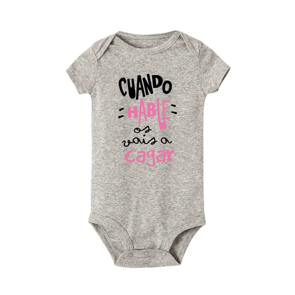 When I Talk You Mess Up The Gift Print Baby Rompers Infant Bosysuit Baby Cute Cloths Newbron Short Sleeve Bodysuits Toddler Gift - ZOOMNSTORE