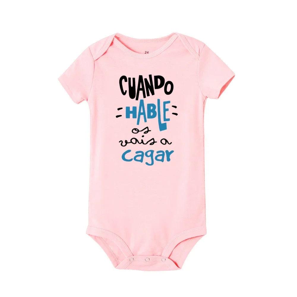 When I Talk You Mess Up The Gift Print Baby Rompers Infant Bosysuit Baby Cute Cloths Newbron Short Sleeve Bodysuits Toddler Gift - ZOOMNSTORE