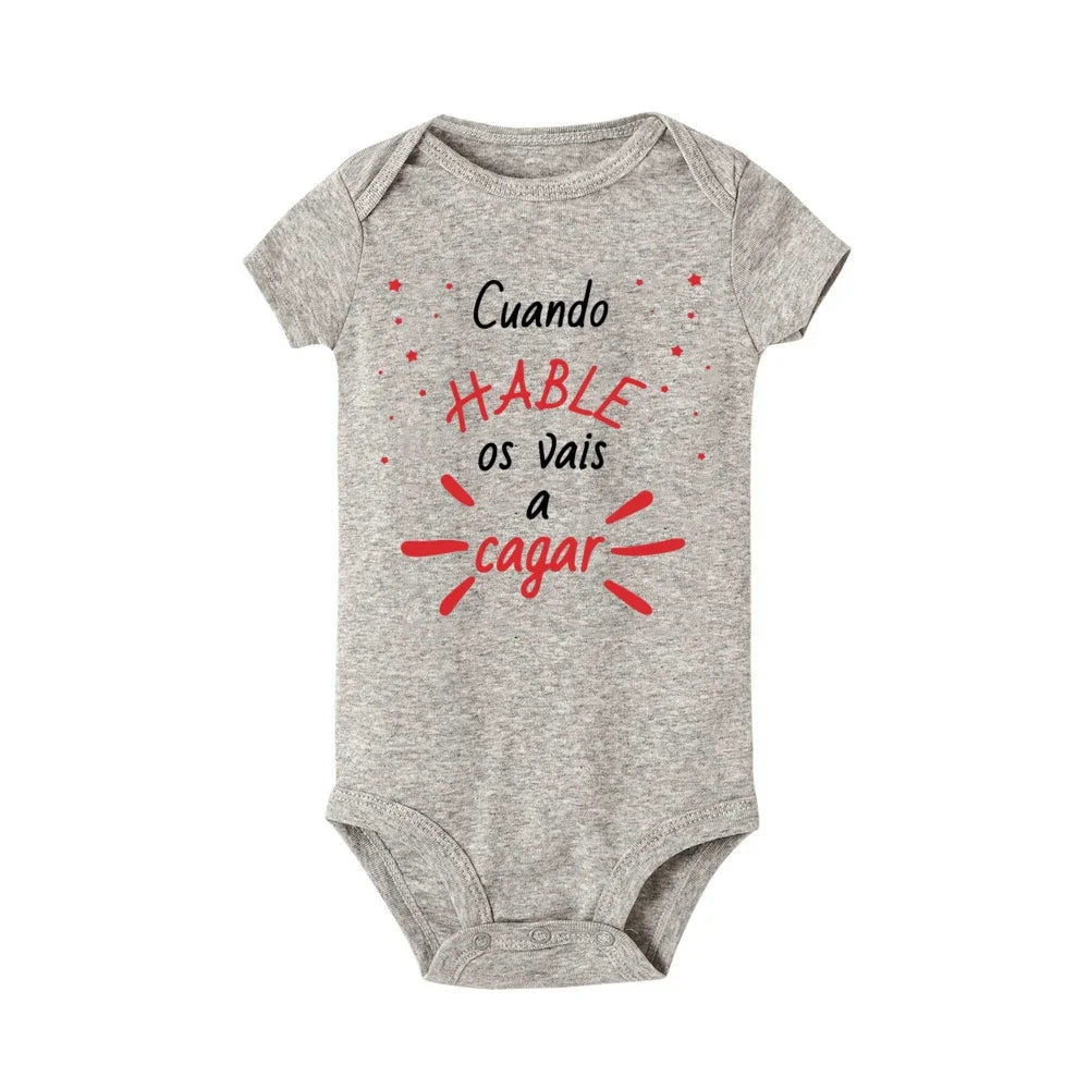 When I Talk You Mess Up The Gift Print Baby Rompers Infant Bosysuit Baby Cute Cloths Newbron Short Sleeve Bodysuits Toddler Gift - ZOOMNSTORE