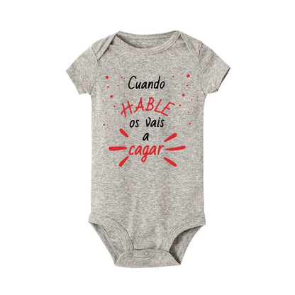 When I Talk You Mess Up The Gift Print Baby Rompers Infant Bosysuit Baby Cute Cloths Newbron Short Sleeve Bodysuits Toddler Gift - ZOOMNSTORE