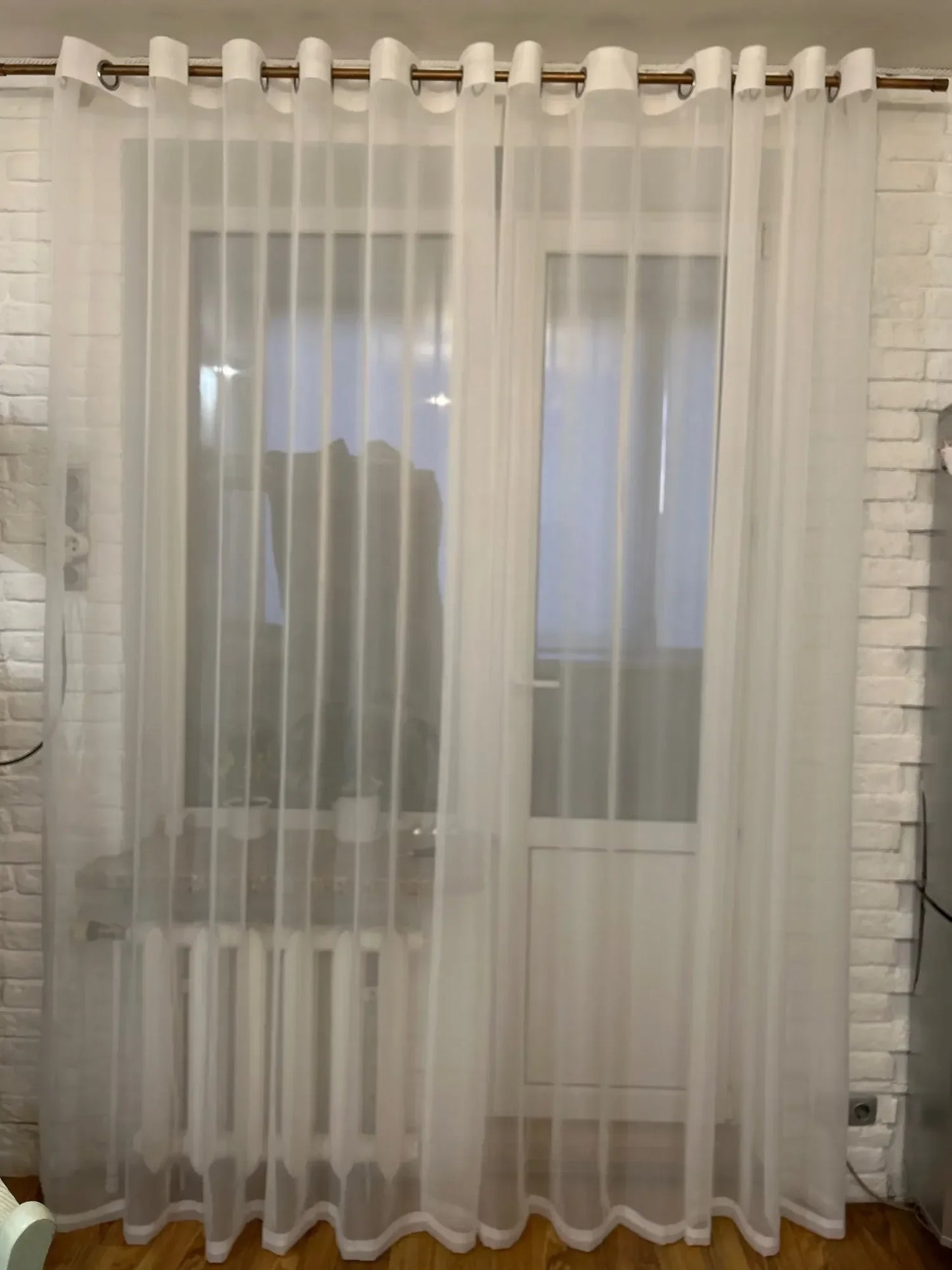 White Sheer Curtains – Custom Size Living Room Drapes | Transparent Tulle Panels - ZOOMNSTORE