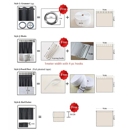 White Sheer Curtains – Custom Size Living Room Drapes | Transparent Tulle Panels - ZOOMNSTORE