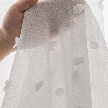 Cute White Short Curtains - Chic Drapes for Living Room Bedroom Kids and Kitchen - ZOOMNSTORE