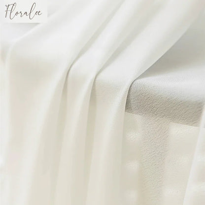 Solid White Tulle High Quality Thick Yarn Luxury Chiffon Sheer Window Curtains for Living Room Bedroom Decor Voile Opaque Drapes - ZOOMNSTORE
