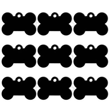 Wholesale 100Pcs Customized Bone Dog ID Tags - Engraved Aluminum Puppy Name Tags - ZOOMNSTORE