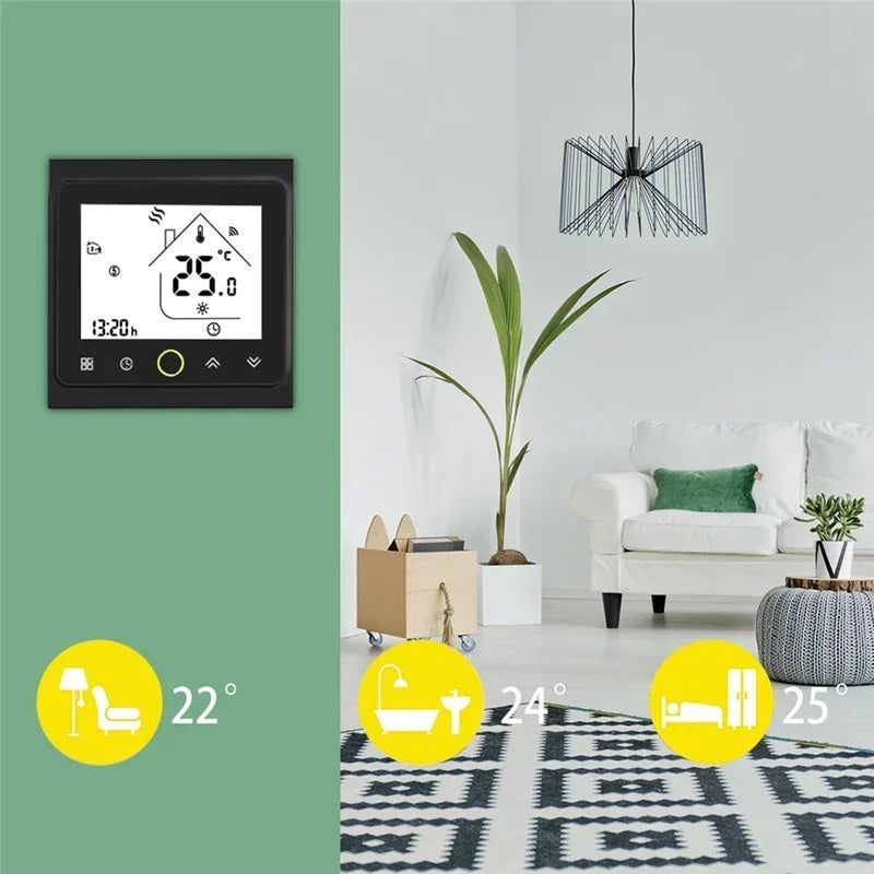 WiFi Floor Heating Thermostat - Smart Voice Control, Alexa Compatible, Programmable Timer - ZOOMNSTORE