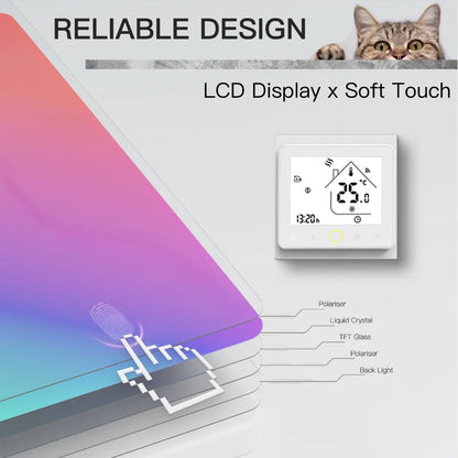 WiFi Floor Heating Thermostat - Smart Voice Control, Alexa Compatible, Programmable Timer - ZOOMNSTORE