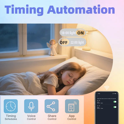 WiFi Smart LED Bulb - Dimmable E27 LED Light Bulb with Alexa & Google Home Voice Control - ZOOMNSTORE