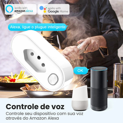 WiFi Smart Plug - Brazil Standard Socket With Remote Control & Voice Support - ZOOMNSTORE