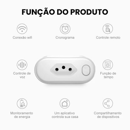 WiFi Smart Plug - Brazil Standard Socket With Remote Control & Voice Support - ZOOMNSTORE