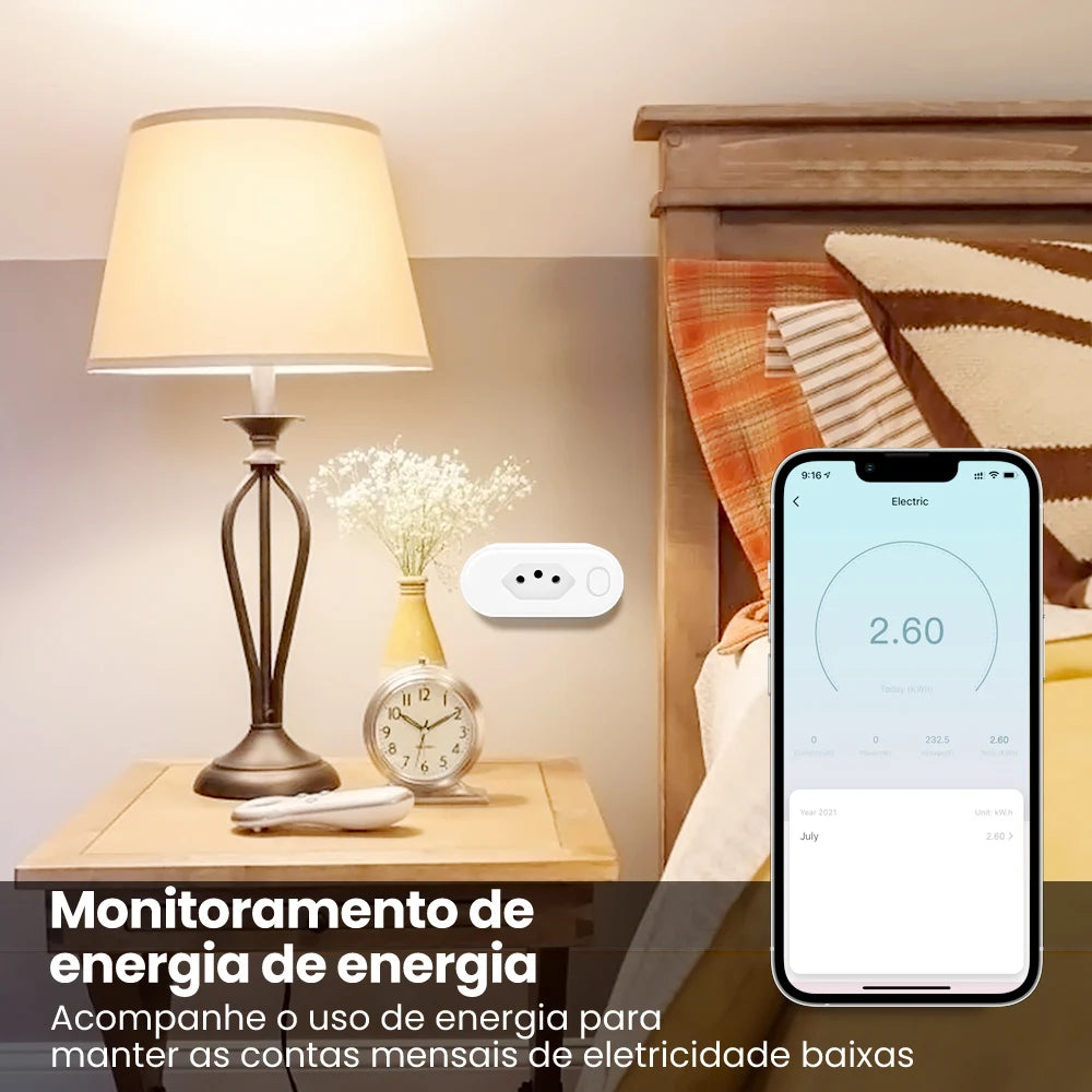 WiFi Smart Plug - Brazil Standard Socket With Remote Control & Voice Support - ZOOMNSTORE