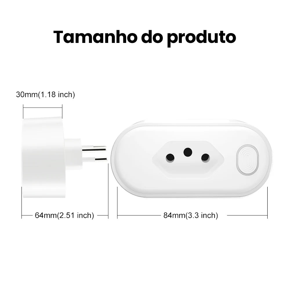 WiFi Smart Plug - Brazil Standard Socket With Remote Control & Voice Support - ZOOMNSTORE