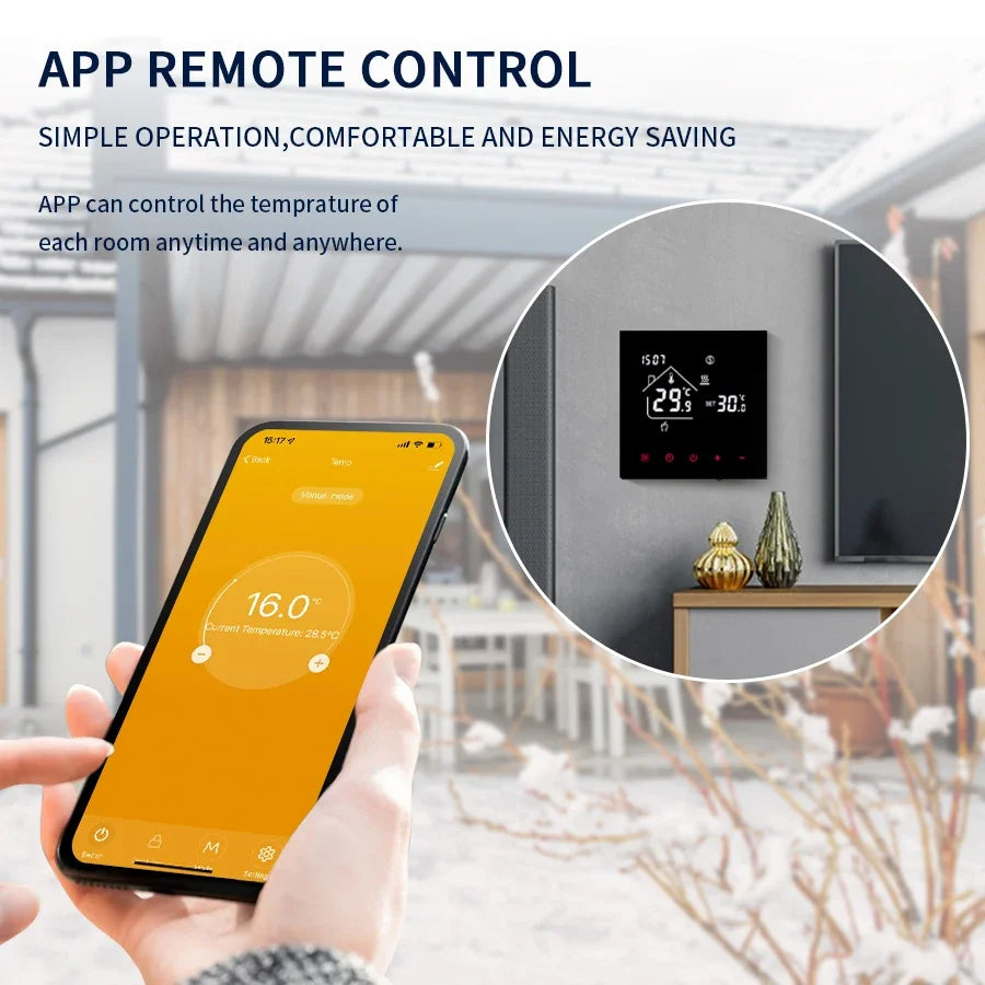 WiFi Smart Thermostat - Floor Heating Controller With Alexa Voice Control - ZOOMNSTORE