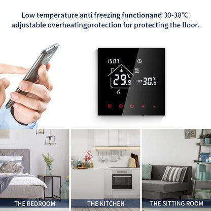 WiFi Smart Thermostat - Floor Heating Controller With Alexa Voice Control - ZOOMNSTORE