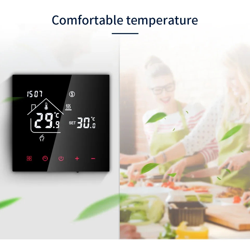 WiFi Smart Thermostat - Floor Heating Controller With Alexa Voice Control - ZOOMNSTORE