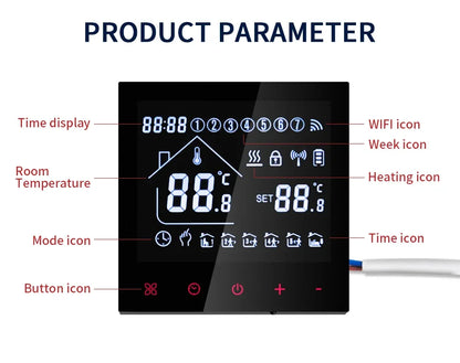WiFi Smart Thermostat - Floor Heating Controller With Alexa Voice Control - ZOOMNSTORE