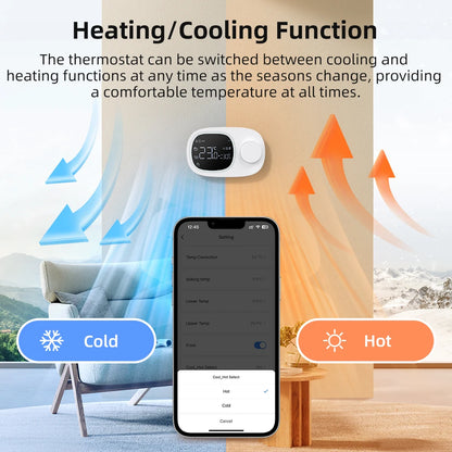 WiFi Smart Thermostat - Wireless Temperature Controller | Boiler Temp Control - ZOOMNSTORE