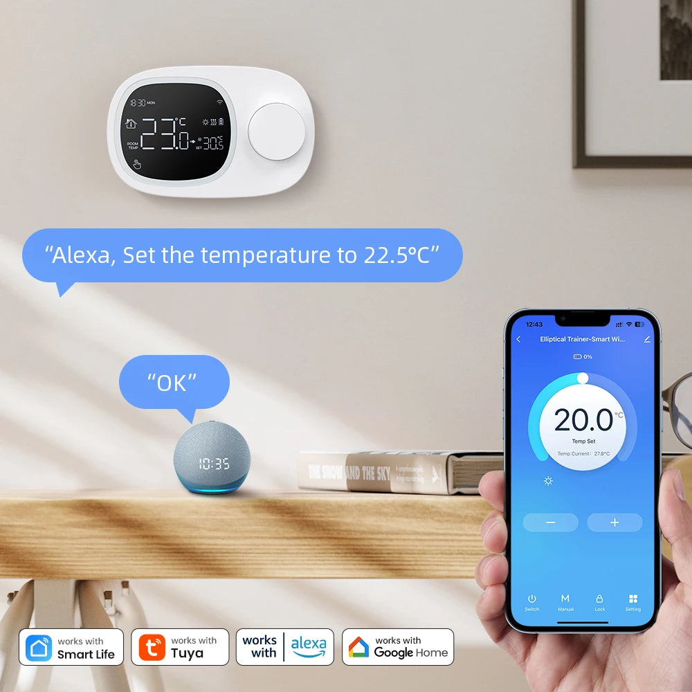 WiFi Smart Thermostat - Wireless Temperature Controller | Boiler Temp Control - ZOOMNSTORE
