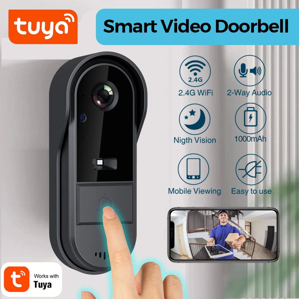 WiFi Video Doorbell - Wireless Security Camera With Two Way Audio & HD 1080P - ZOOMNSTORE