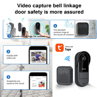 WiFi Video Doorbell - Wireless Security Camera With Two Way Audio & HD 1080P - ZOOMNSTORE