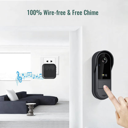 WiFi Video Doorbell - Wireless Security Camera With Two Way Audio & HD 1080P - ZOOMNSTORE