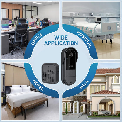 WiFi Video Doorbell - Wireless Security Camera With Two Way Audio & HD 1080P - ZOOMNSTORE