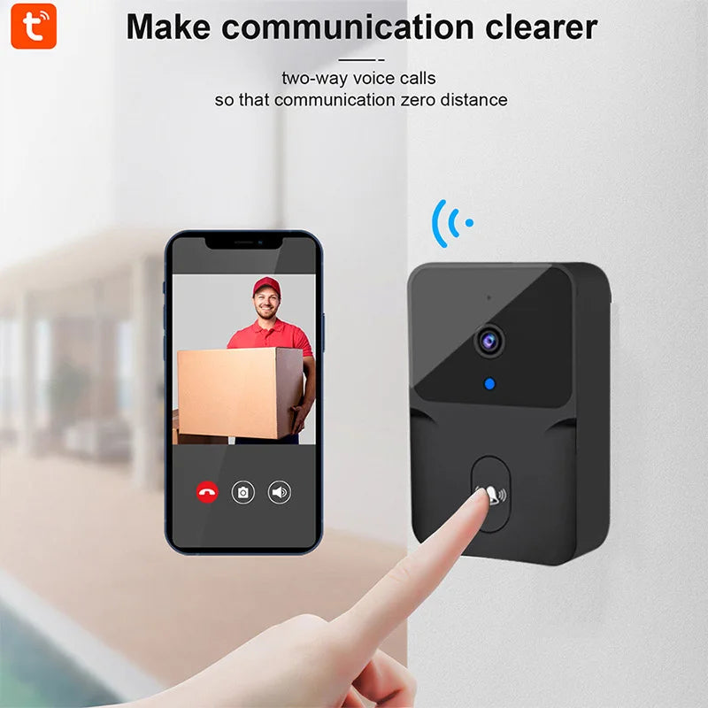 WiFi Video Doorbell - Wireless Security Camera with HD Intercom & IR Night Vision - ZOOMNSTORE
