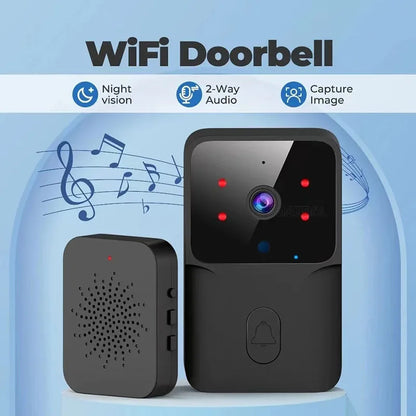 WiFi Video Doorbell - Wireless Security Camera with HD Intercom & IR Night Vision - ZOOMNSTORE