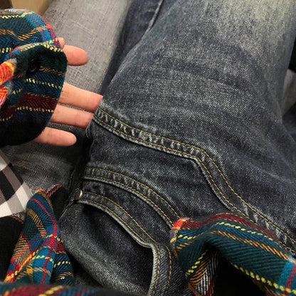 Wide Leg Jeans - Y2K Style Dark Series Flare Pants For Women, High Waist Slim Fit - ZOOMNSTORE