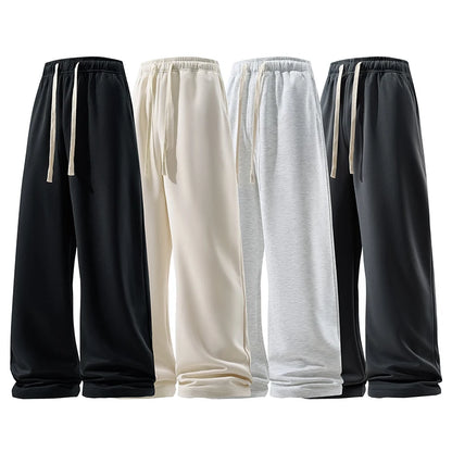 Wide Leg Sweatpants – Men's Casual Pants With Elastic Waist & Drawstring Detail - ZOOMNSTORE