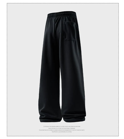 Wide Leg Sweatpants – Men's Casual Pants With Elastic Waist & Drawstring Detail - ZOOMNSTORE