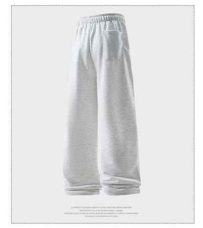 Wide Leg Sweatpants – Men's Casual Pants With Elastic Waist & Drawstring Detail - ZOOMNSTORE