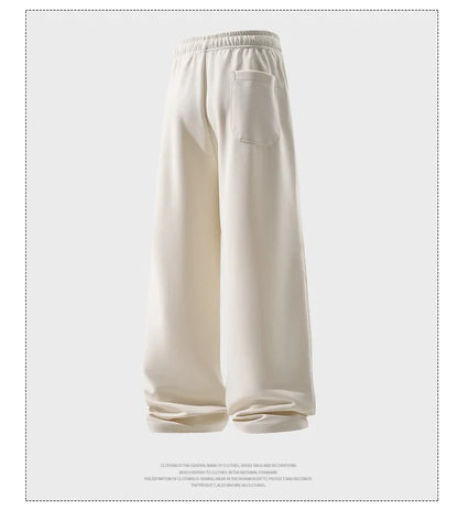 Wide Leg Sweatpants – Men's Casual Pants With Elastic Waist & Drawstring Detail - ZOOMNSTORE