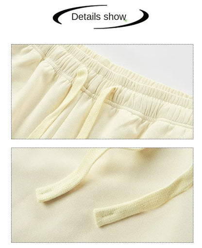 Wide Leg Sweatpants – Men's Casual Pants With Elastic Waist & Drawstring Detail - ZOOMNSTORE