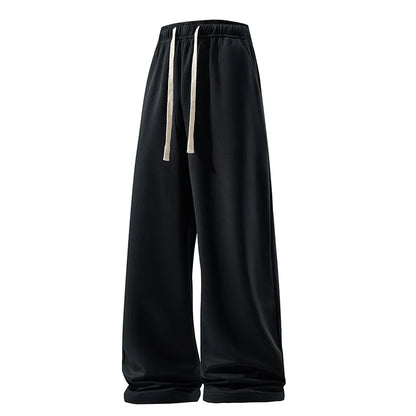 Wide Leg Sweatpants – Men's Casual Pants With Elastic Waist & Drawstring Detail - ZOOMNSTORE