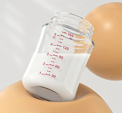 Newborns' wide caliber anti choking glass milk bottle 0-3 months bottle straight body newborn baby bottle - ZOOMNSTORE