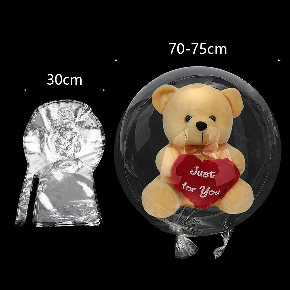Wide Neck 30-Inch Transparent Bubble Balloon - 5-20pcs Party Gift Stuffer for Flowers - ZOOMNSTORE