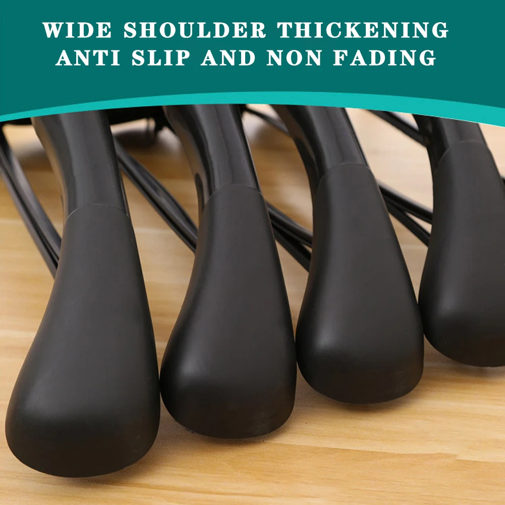 Wide Shoulder Clothes Hanger – 5pcs Durable Plastic Suit Coat Organizers - ZOOMNSTORE