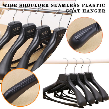 Wide Shoulder Clothes Hanger – 5pcs Durable Plastic Suit Coat Organizers - ZOOMNSTORE