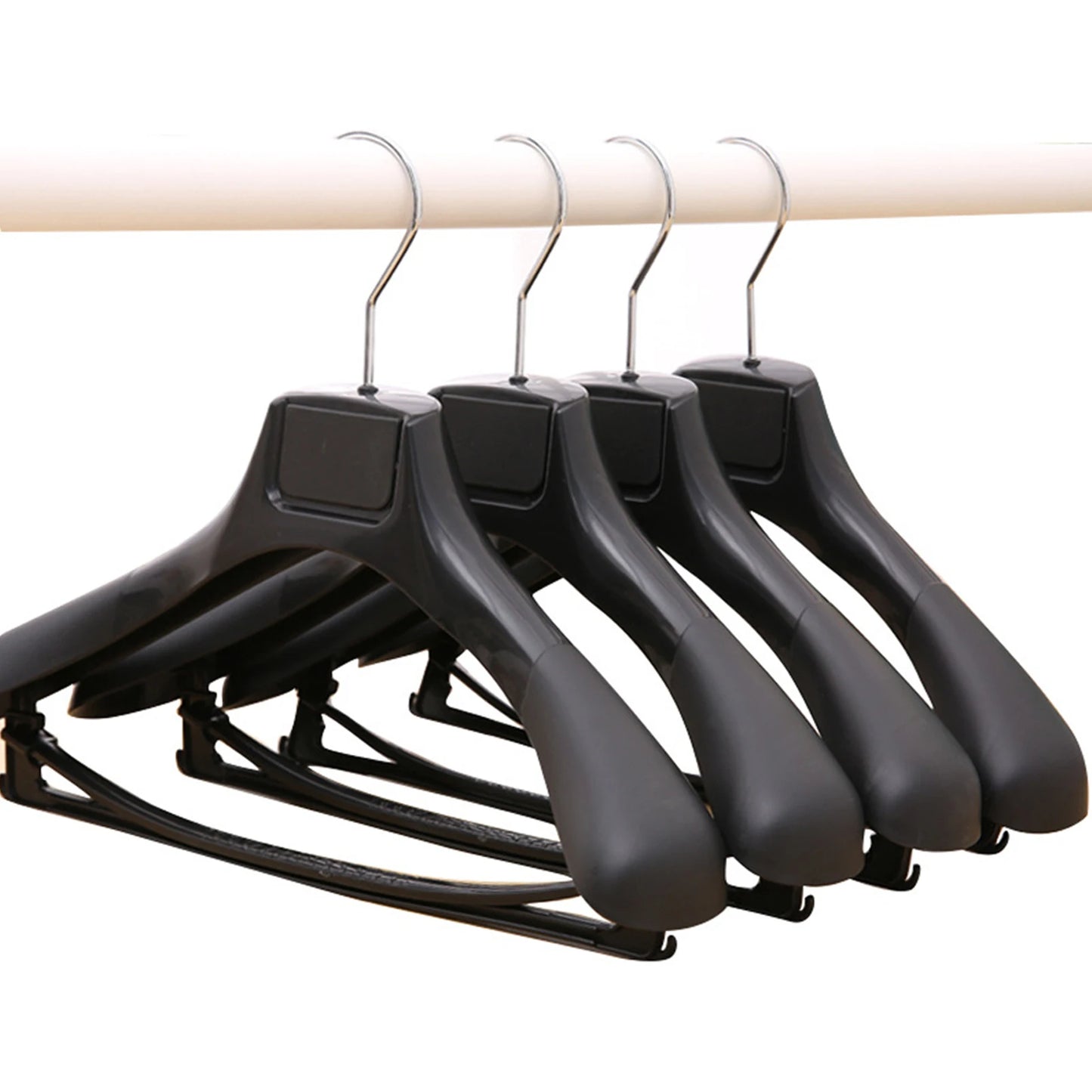Wide Shoulder Clothes Hanger – 5pcs Durable Plastic Suit Coat Organizers - ZOOMNSTORE