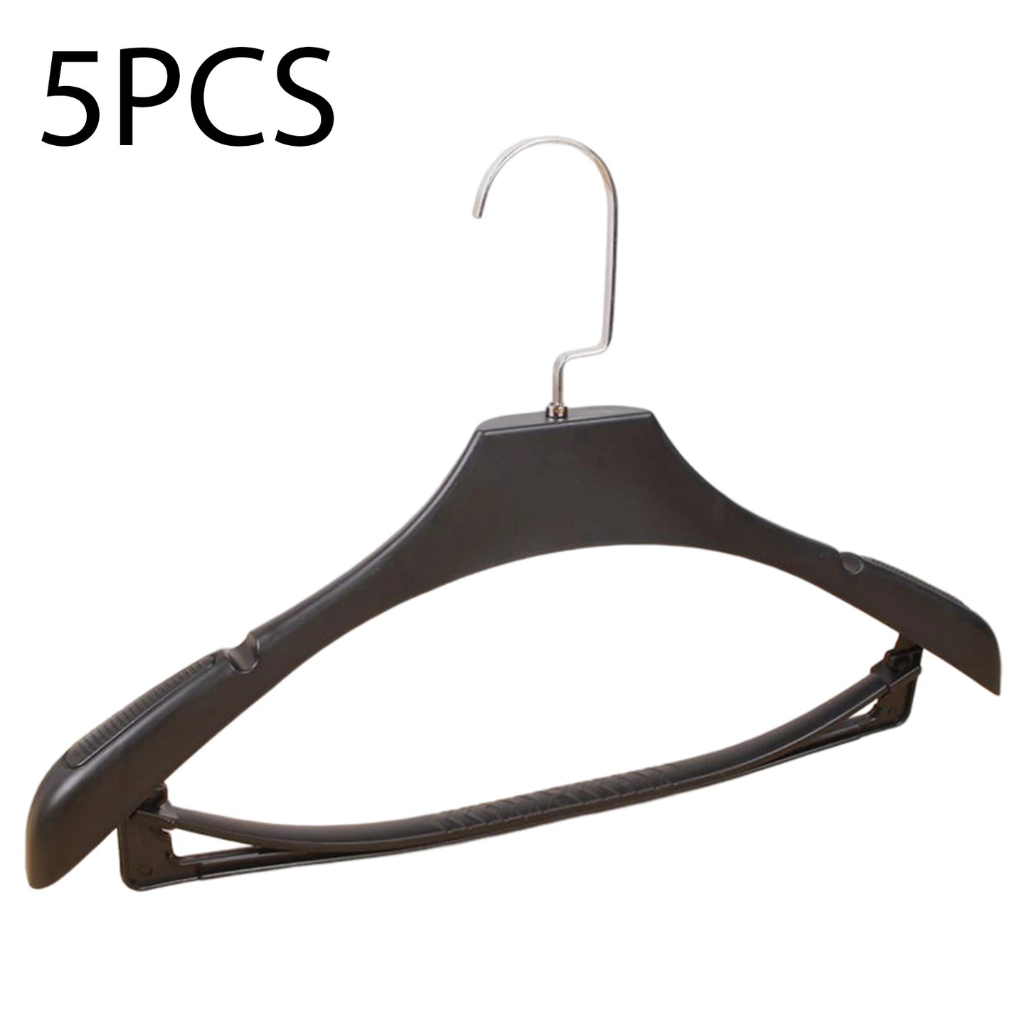 Wide Shoulder Clothes Hanger – 5pcs Durable Plastic Suit Coat Organizers - ZOOMNSTORE
